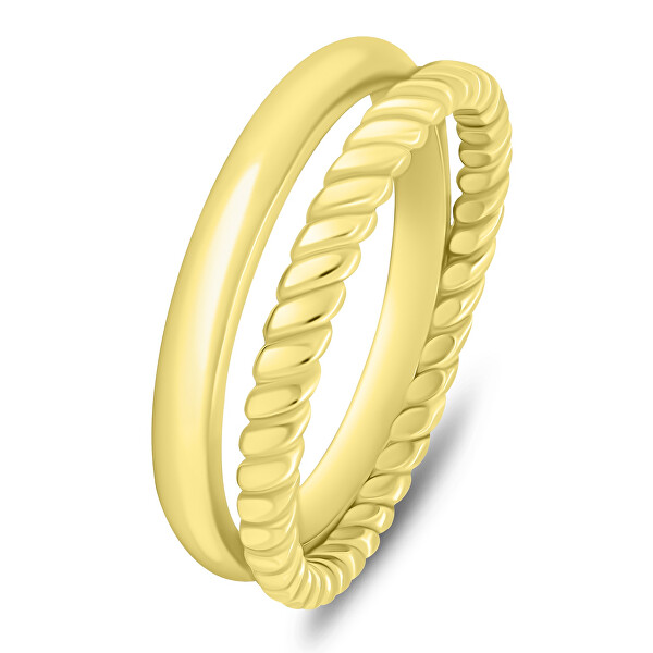 Originální dvojitý pozlacený prsten RI064Y