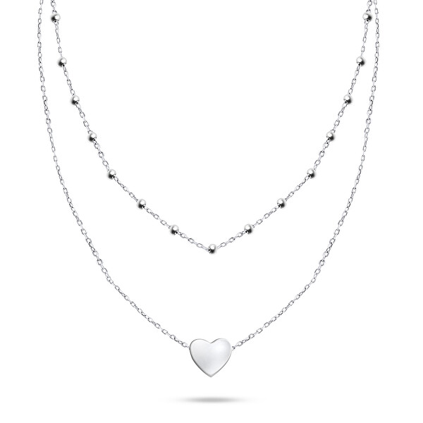 Originální dvojitý stříbrný náhrdelník NCL63W