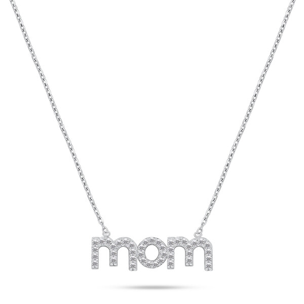Originálny strieborný náhrdelník Mom NCL111W