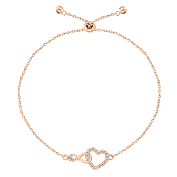 Posuvný pozlacený náramek Nekonečná láska BRC252R