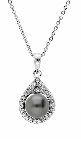 Prekrásny strieborný náhrdelník s pravou tahitskou perlou TA/MP05320A (retiazka, prívesok)