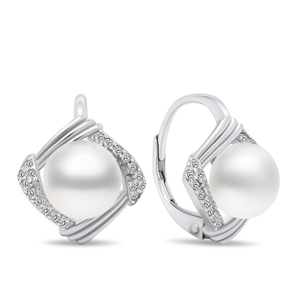 Splendidi orecchini in argento con perle EA433W