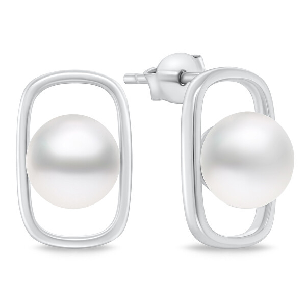Orecchini affascinanti in argento con perle EA905W