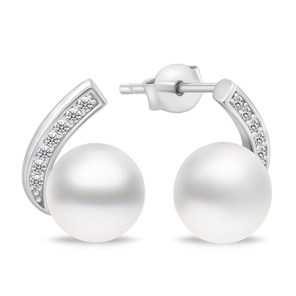 Orecchini affascinanti in argento con perle EA907W