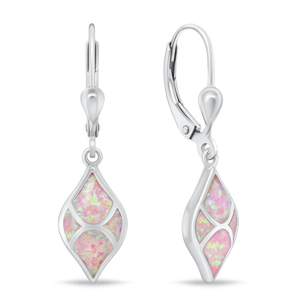 Graziosi orecchini in argento con opali rosa EA1129WP