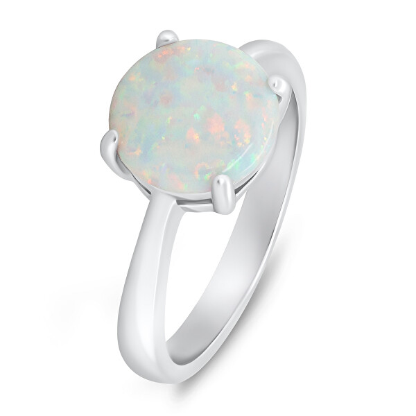 Affascinante anello in argento con opale RI105W