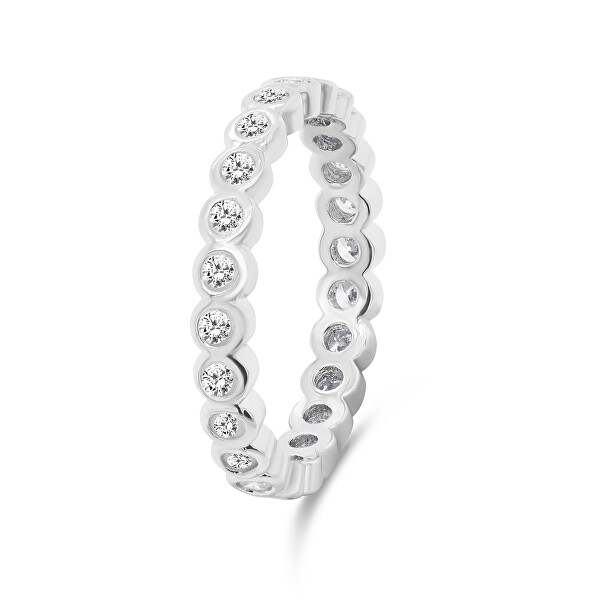 Splendido anello in argento con zirconi RI050W