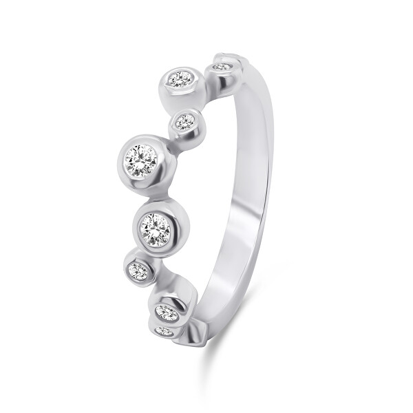 Splendido anello in argento con zirconi RI060W