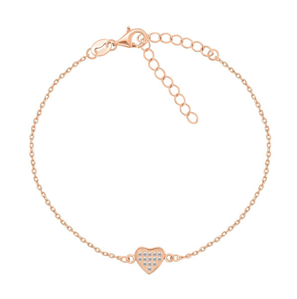 Bracciale romantico placcato in oro Cuore BR18R