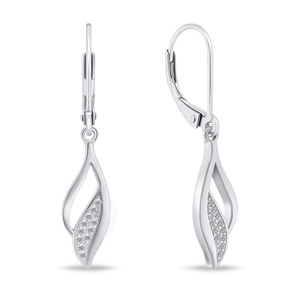 Orecchini eleganti in argento con zirconi EA739W