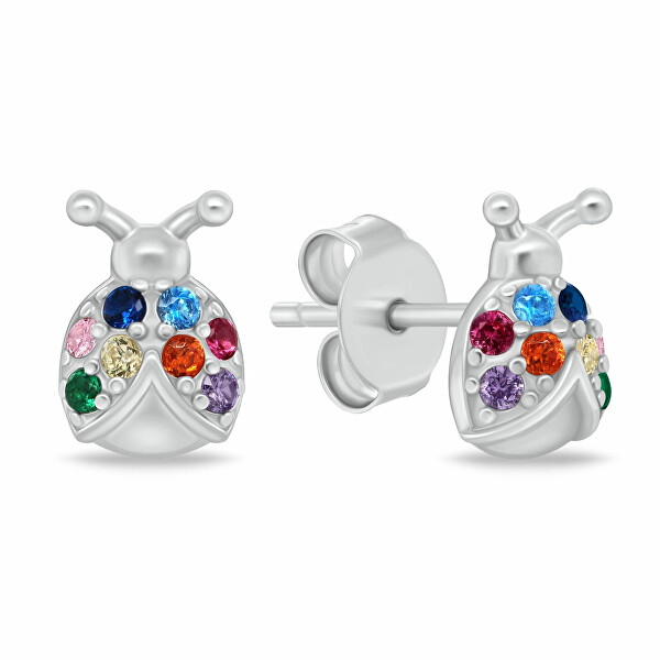 Orecchini in argento Coccinelle con zirconi colorati EA1103WRBW