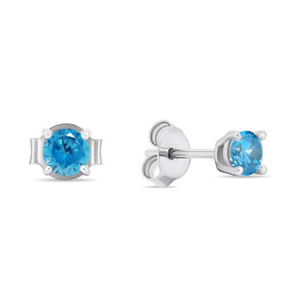 Splendidi orecchini in argento con zirconi azzurri EA598WLB