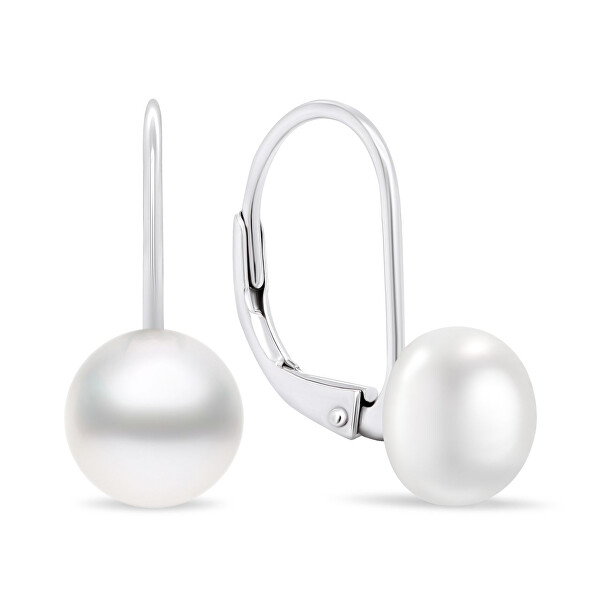 Stříbrné perlové náušnice EA412W_EA413W