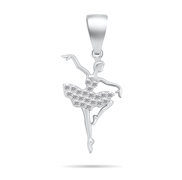 Ciondolo da donna in argento Ballerina con zirconi PT132W