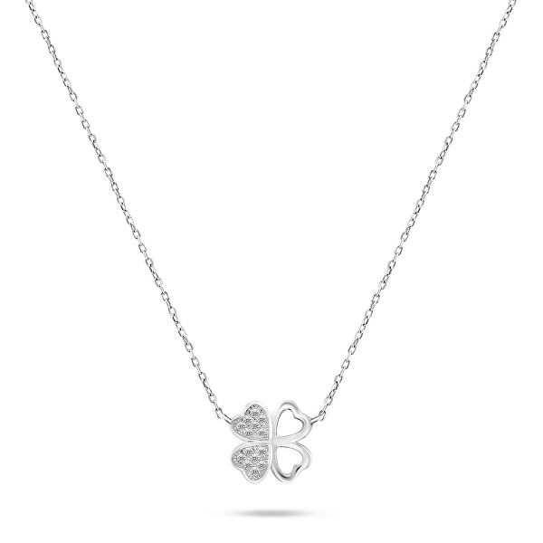 Stříbrný náhrdelník pro štěstí NCL64W (řetízek, přívěsek)