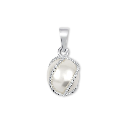 Elegante pendente in argento con perla sintetica 448 001 00594 04