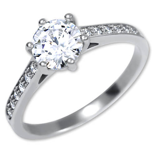 Stříbrný zásnubní prsten 426 001 00536 04