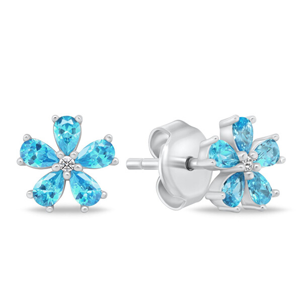 Orecchini in argento scintillanti Fiori EA1034WAQ