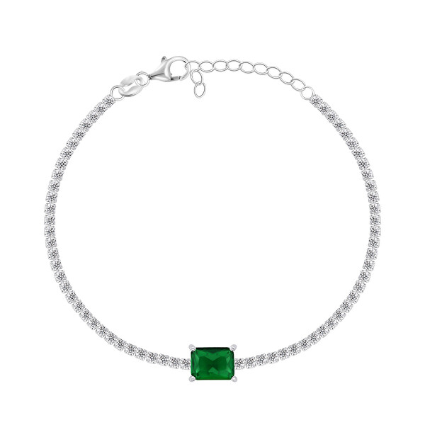 Bracciale in argento scintillante con zirconi cubici BRC141WG