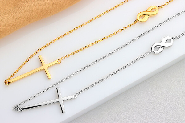 Damen Silberkette mit Kreuz NCL89W