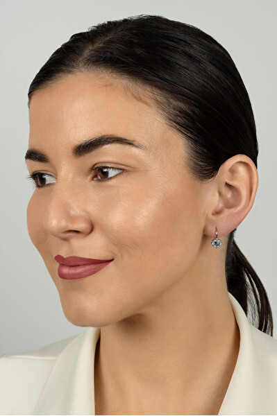 Dívčí stříbrné náušnice Srdíčko s kubickými zirkony EA1235WAQ