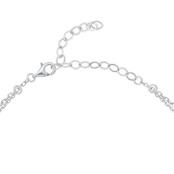 Collana doppia in argento con cuoricini NCL156W