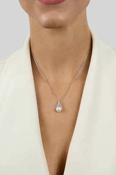 Elegantní perlový přívěsek z pozlaceného stříbra PT93Y