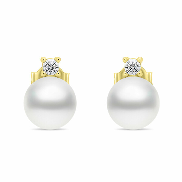 ElegantElegante vergoldete Ohrringe mit echten Perlen EA597Y