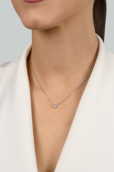 Elegantní pozlacený náhrdelník se zirkonem NCL86Y