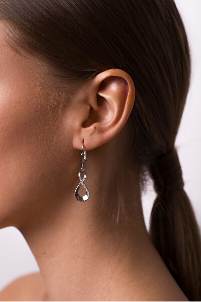 Eleganti orecchini in argento con zirconi SILVER022
