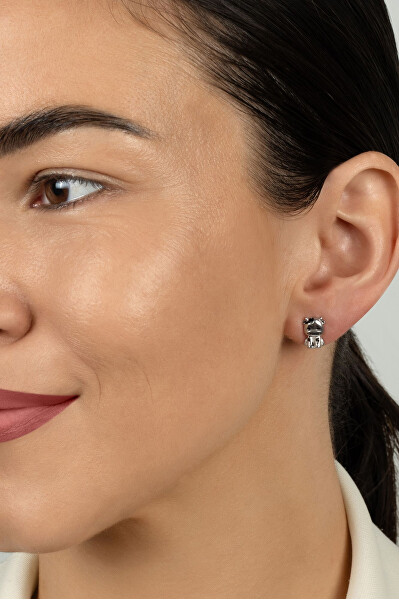Jedinečné stříbrné náušnice Kráva EA1219W