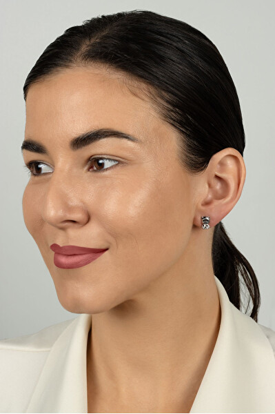 Jedinečné stříbrné náušnice Kráva EA1219W