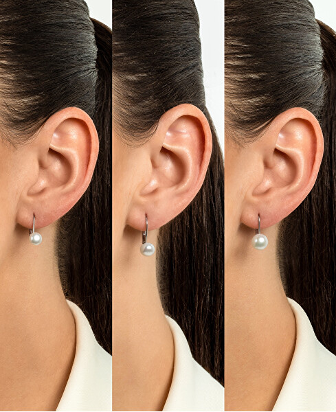 Gyengéd aranyozott fülbevaló valódi gyöngyökkel EA409Y/410/411