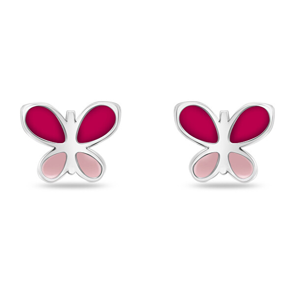 Wunderschöne silberne Ohrringe Schmetterlinge EA952W