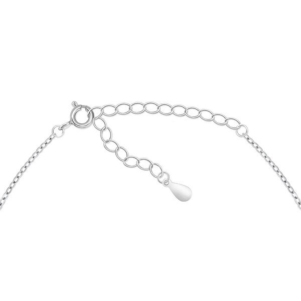 Krásný stříbrný náhrdelník Beruška se zirkony NCL107W