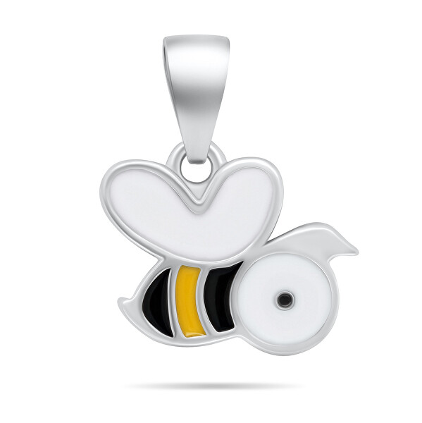 Krásny strieborný set šperkov so včielkami SET252W (prívesok, náušnice)