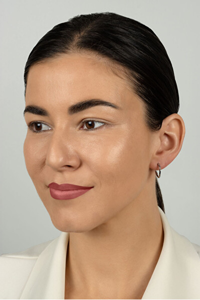 Minimalistické stříbrné náušnice s krouceným designem EA1215W