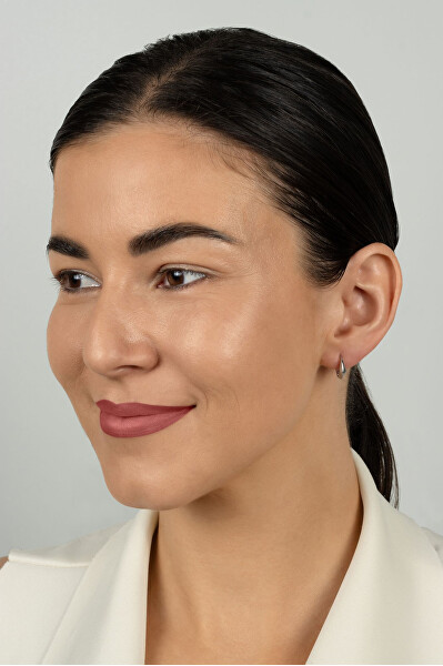 Moderní hranaté náušnice z pozlaceného stříbra EA1214Y