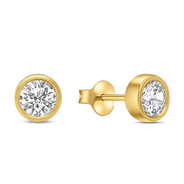 Set di gioielli placcati in oro con zirconi SET220Y (orecchini, collana)