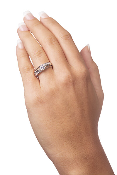 Moderné strieborný prsteň 426 001 00503 04