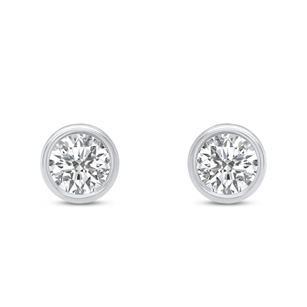 Moderní stříbrný set šperků se zirkony SET220W (náušnice, náhrdelník)