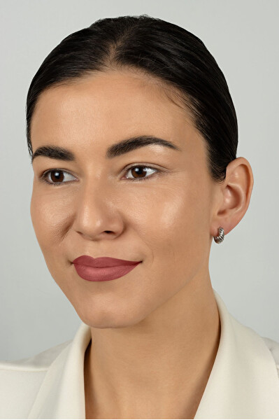 Módní pozlacené kruhové náušnice EA1216Y