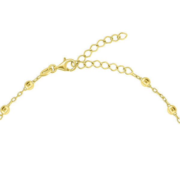 Zeitlose vergoldete Rosenstein-Halskette NCL113Y