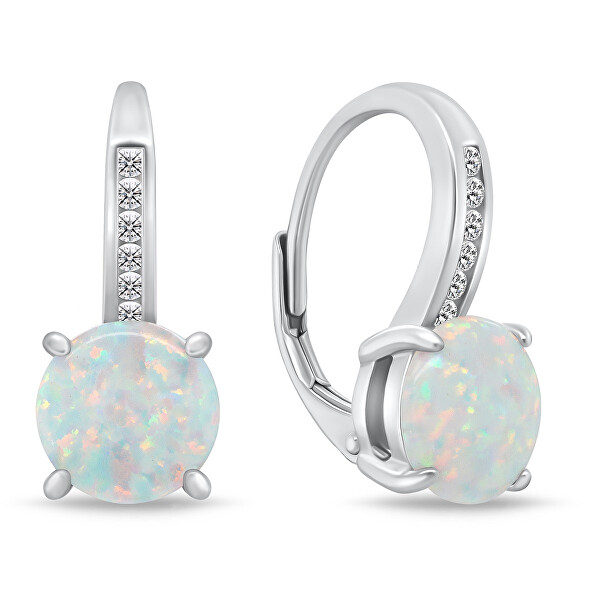 Splendido set di gioielli con opale SET246W (orecchini, ciondolo)