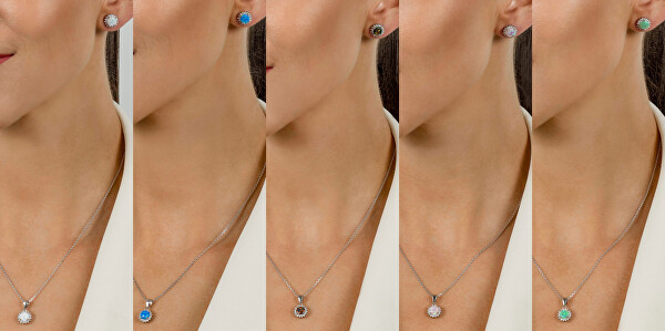 Splendido set di gioielli con opale SET231Y (orecchini, ciondolo)