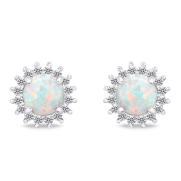 Splendido set di gioielli con opale SET231W (orecchini, ciondolo)