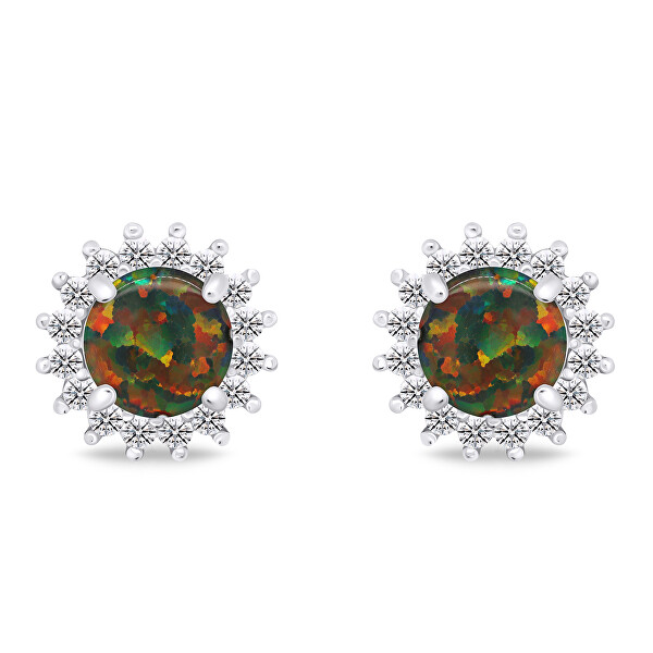 Splendido set di gioielli con opale SET231WBC (orecchini, ciondolo)
