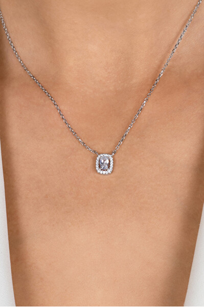 Nádherný strieborný náhrdelník so zirkónmi NCL127W