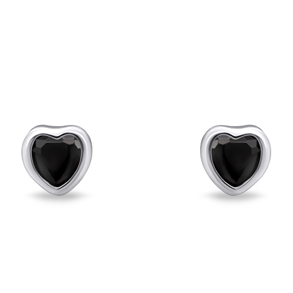 Gyengéd ezüst szív fülbevalók cirkónium kővel EA599WBC