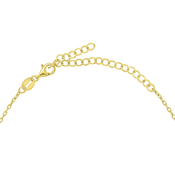 Delicata collana placcata oro Cuori collegati NCL117Y